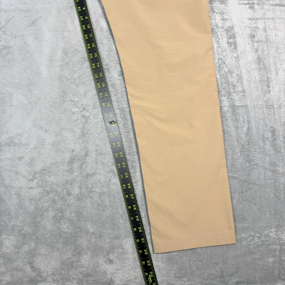 UNTUCKit Mens 36x32 Traveler Pant Tan Slim Fit Polyester Chino Trousers